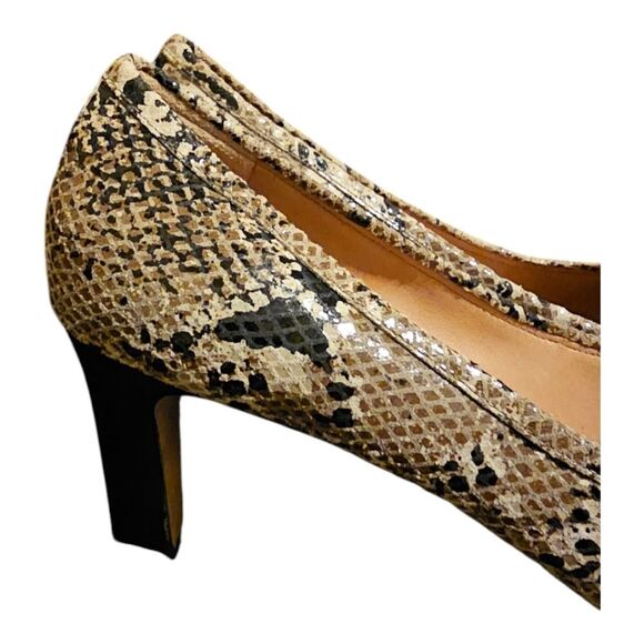 ANN TAYLOR Vienna Snake Print Pumps Multicolor Leather Pointed Toe - Size‎ 9 - Picture 7 of 8